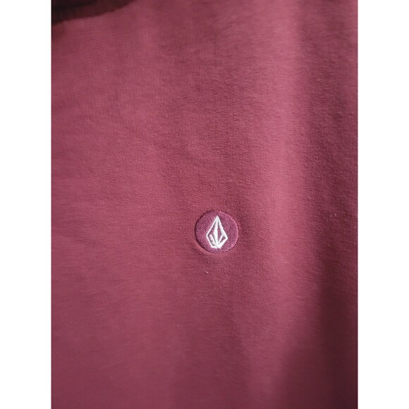 Volcom Burgundy Pullover Hoodie Size Large Men's - Picture 2 of 7